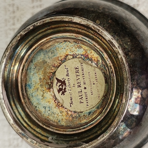 Paul Revere silver plated bowl oneida reproduction - Picture 3 of 6